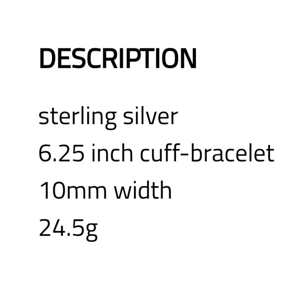 Amazing Solid Sterling Cuff Bracelet - image 7